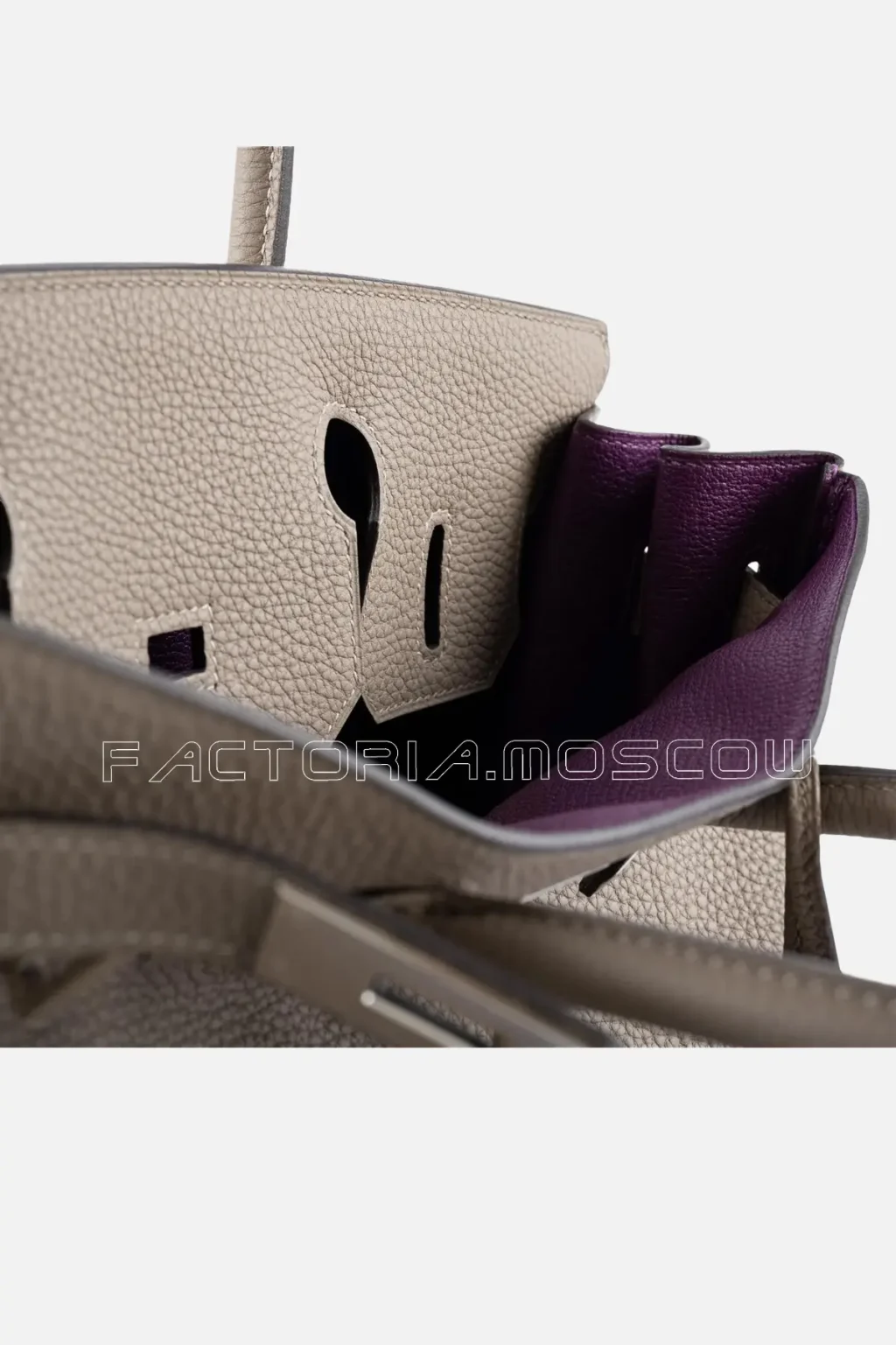 Hermes HSS Birkin 30 Gris Asphalte Togo Cassis Interior PHW