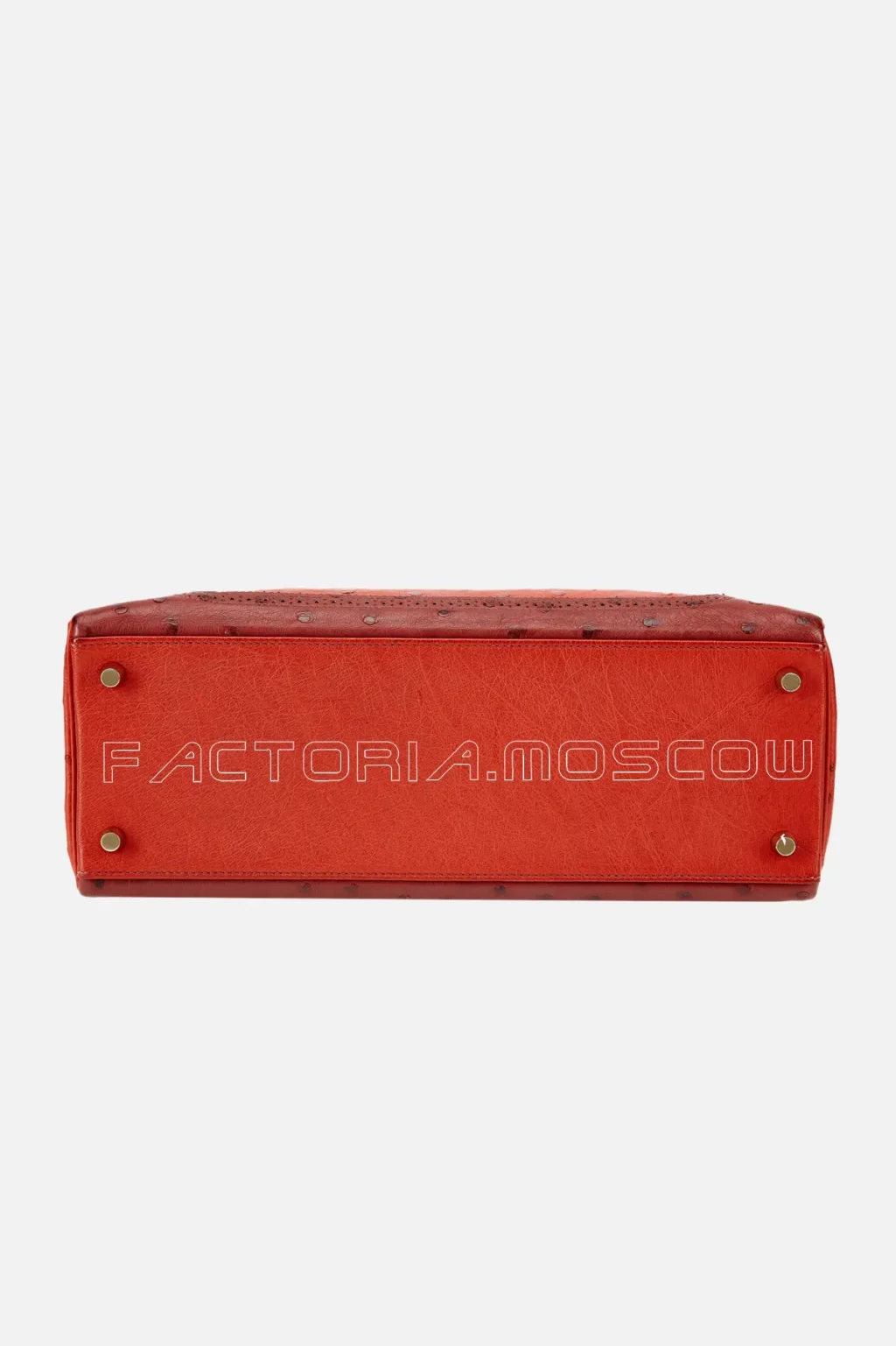 Hermès Limited Edition Kelly Retourne 32 Ghillies Rouge H, Sunset And Brique Ostrich Permabrass Hardware