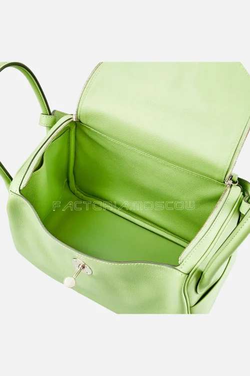 Hermès Lindy 26 Vert Criquet Evercolor PHW