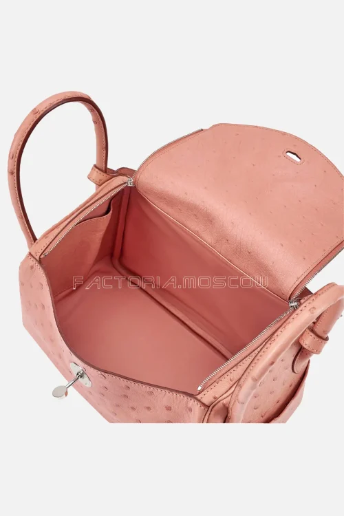 Hermès Lindy 26 Terre Cuite Ostrich PHW