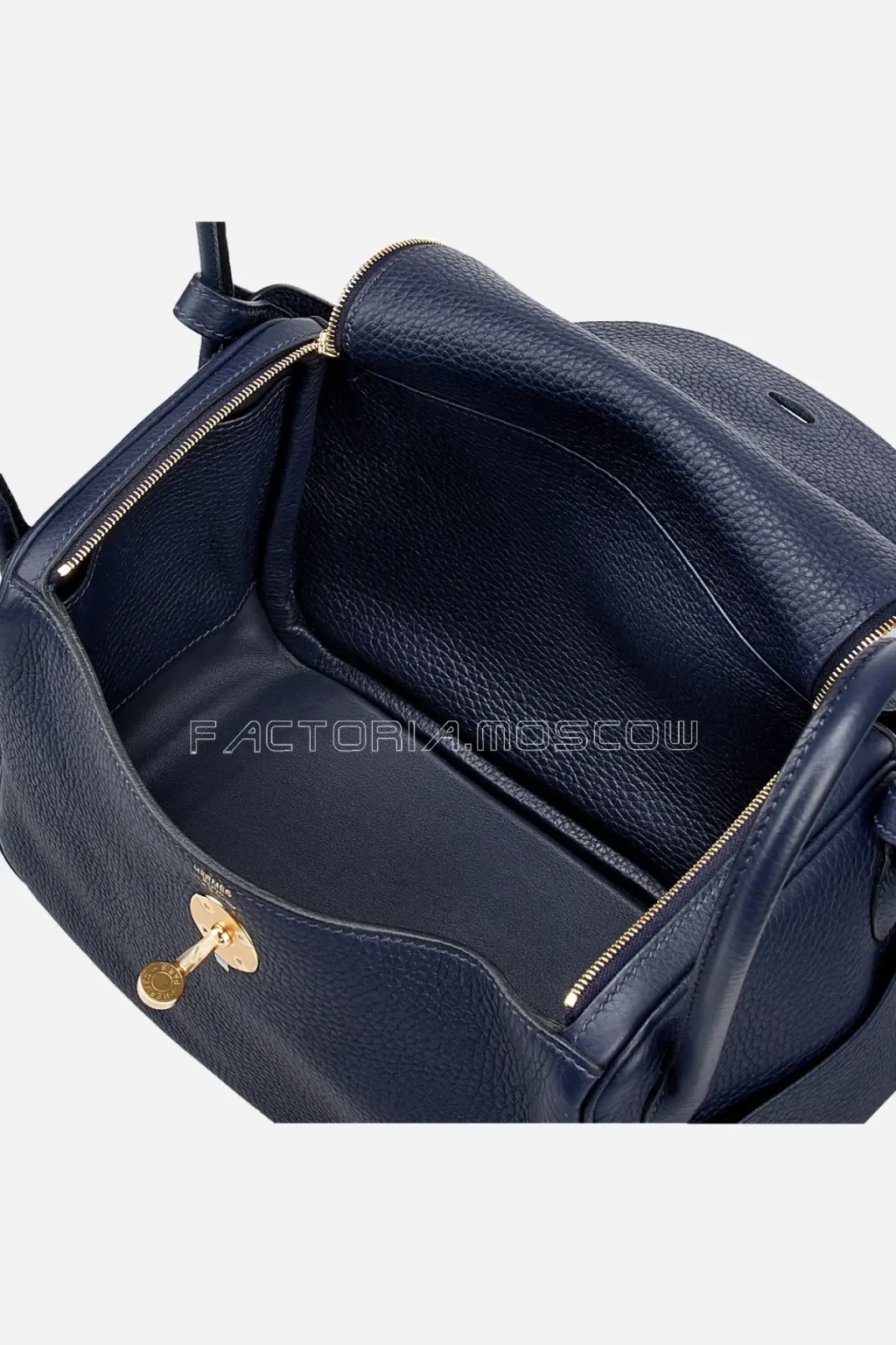 Hermès Lindy 26 Bleu Nuit Clemence GHW