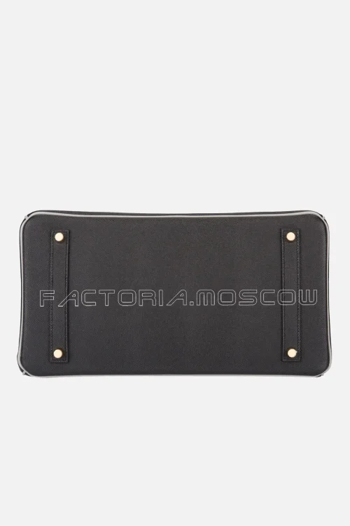 Hermès HSS Birkin 35 Epsom Bicolor Black And Gris Mouette Brushed GHW
