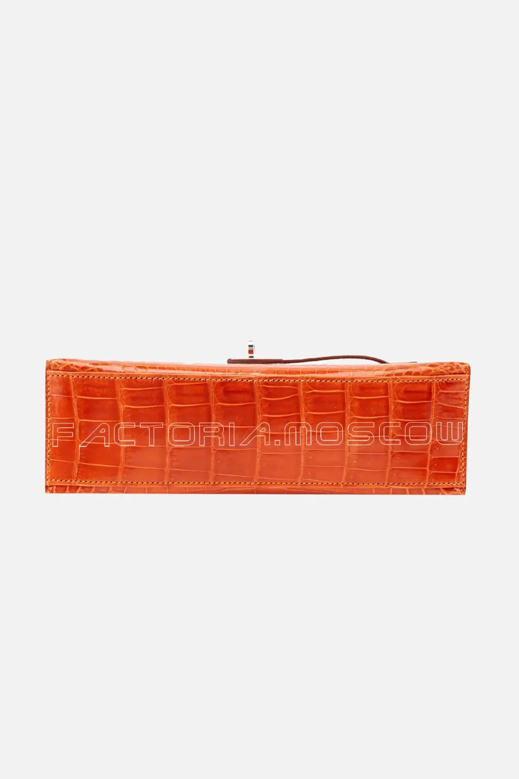 Hermès Kelly Pochette Shiny Niloticus Crocodile Colour Orange H PHW