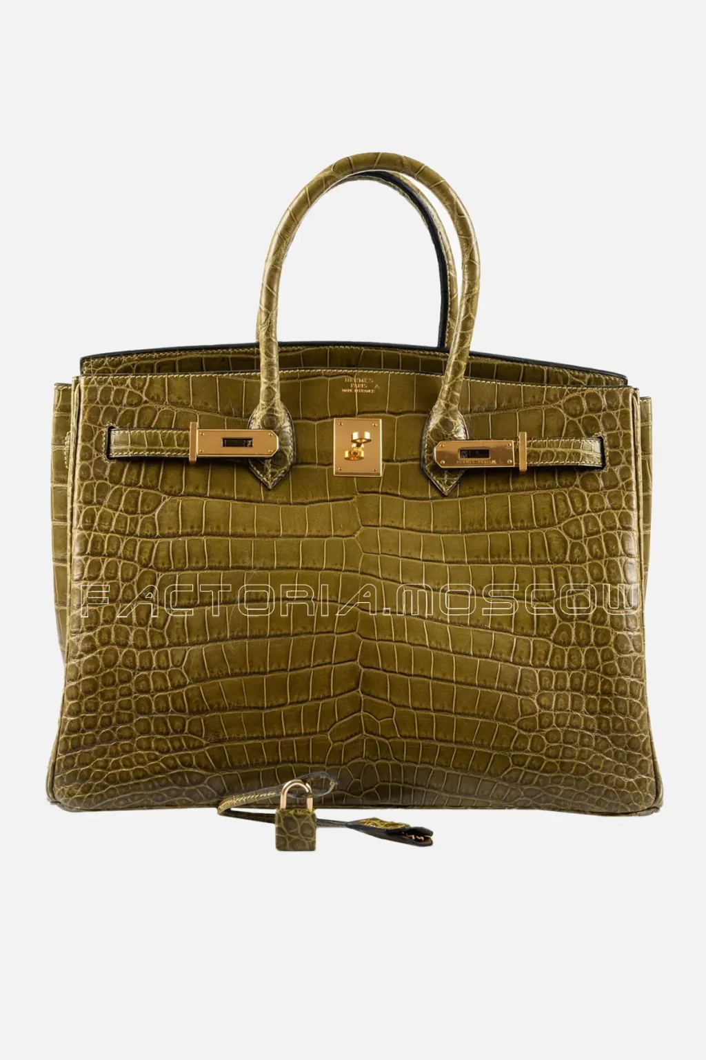 Hermes Birkin 35 Matte Porosus Crocodile Colour Vert Veronese GHW