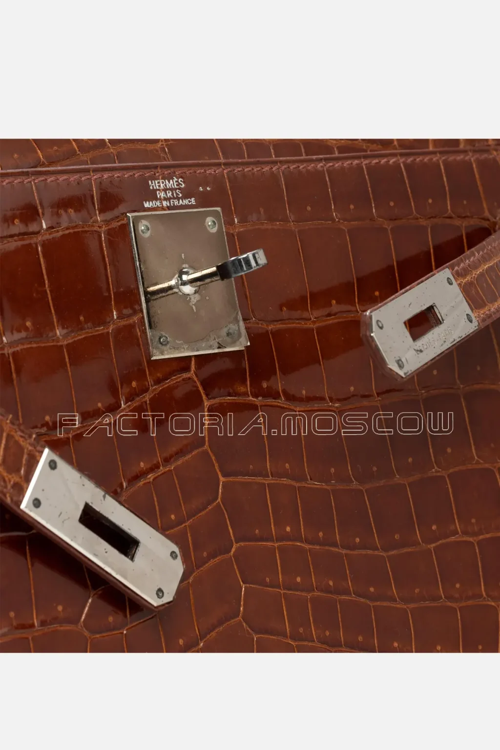 Hermes Kelly Sellier 28 Crocodile Niloticus Colour Havane PHW