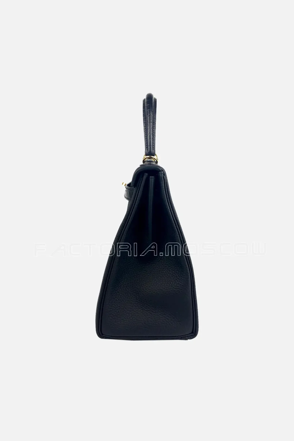 Hermes Kelly Touch 28 Black Leather Togo And Matte Alligator GHW