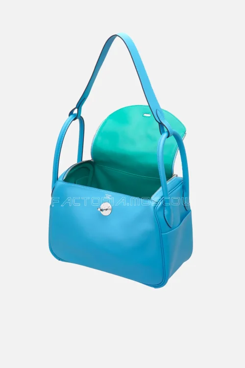 Hermès Lindy 26 Swift Bleu Du Nord/Vert Verone PHW