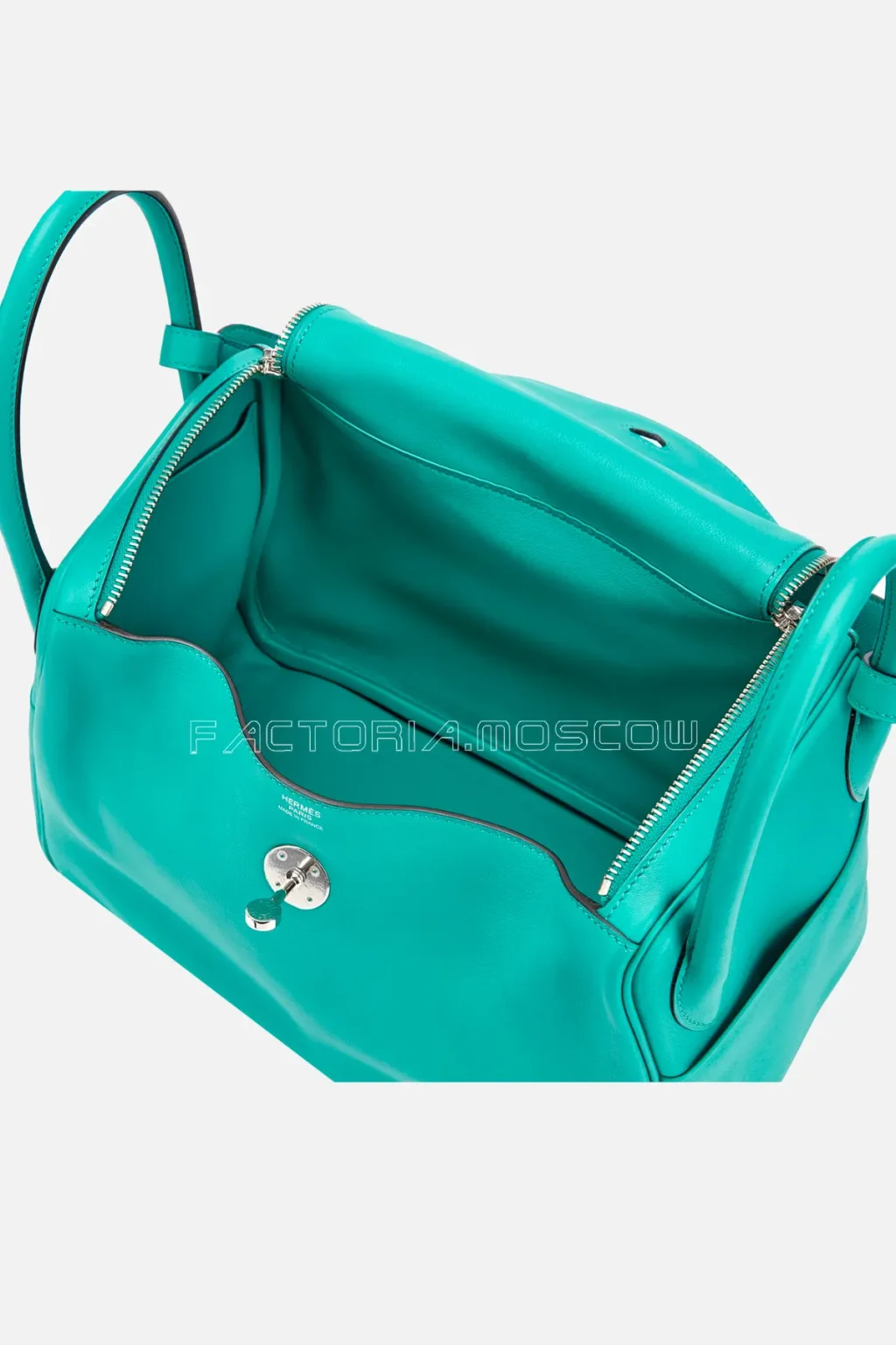 Hermès Lindy 30 Bleu Paon Swift PHW
