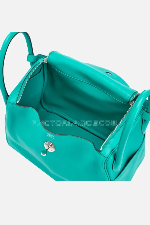 Hermès Lindy 30 Bleu Paon Swift PHW