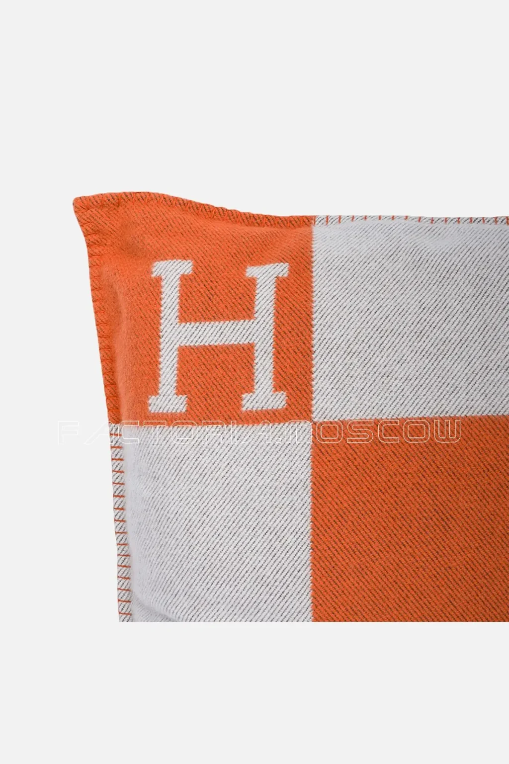 Hermes Pillow Avalon Orange / Ecru Large