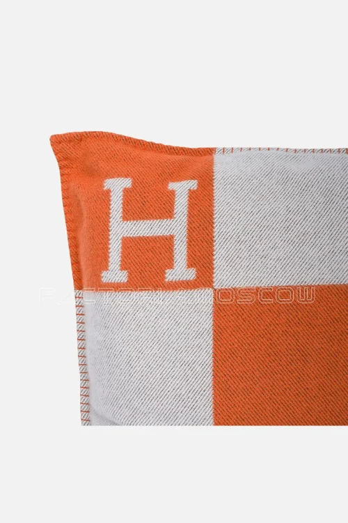 Hermes Pillow Avalon Orange / Ecru Large