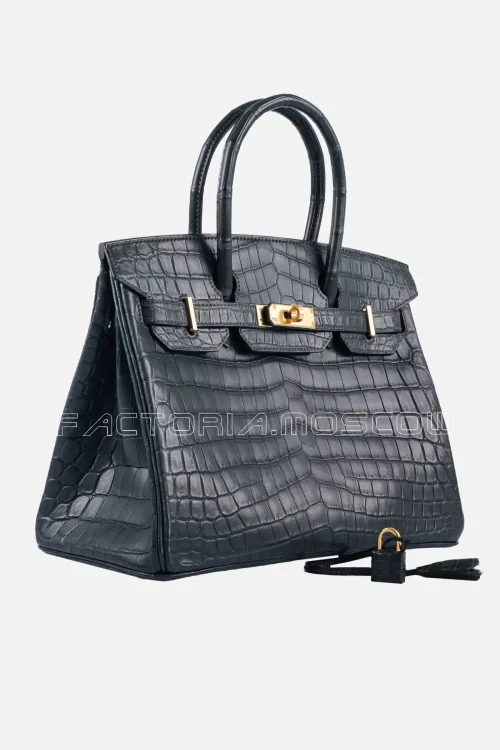 Hermes Birkin 30 Vert Fonce Matte Niloticus Crocodile GHW