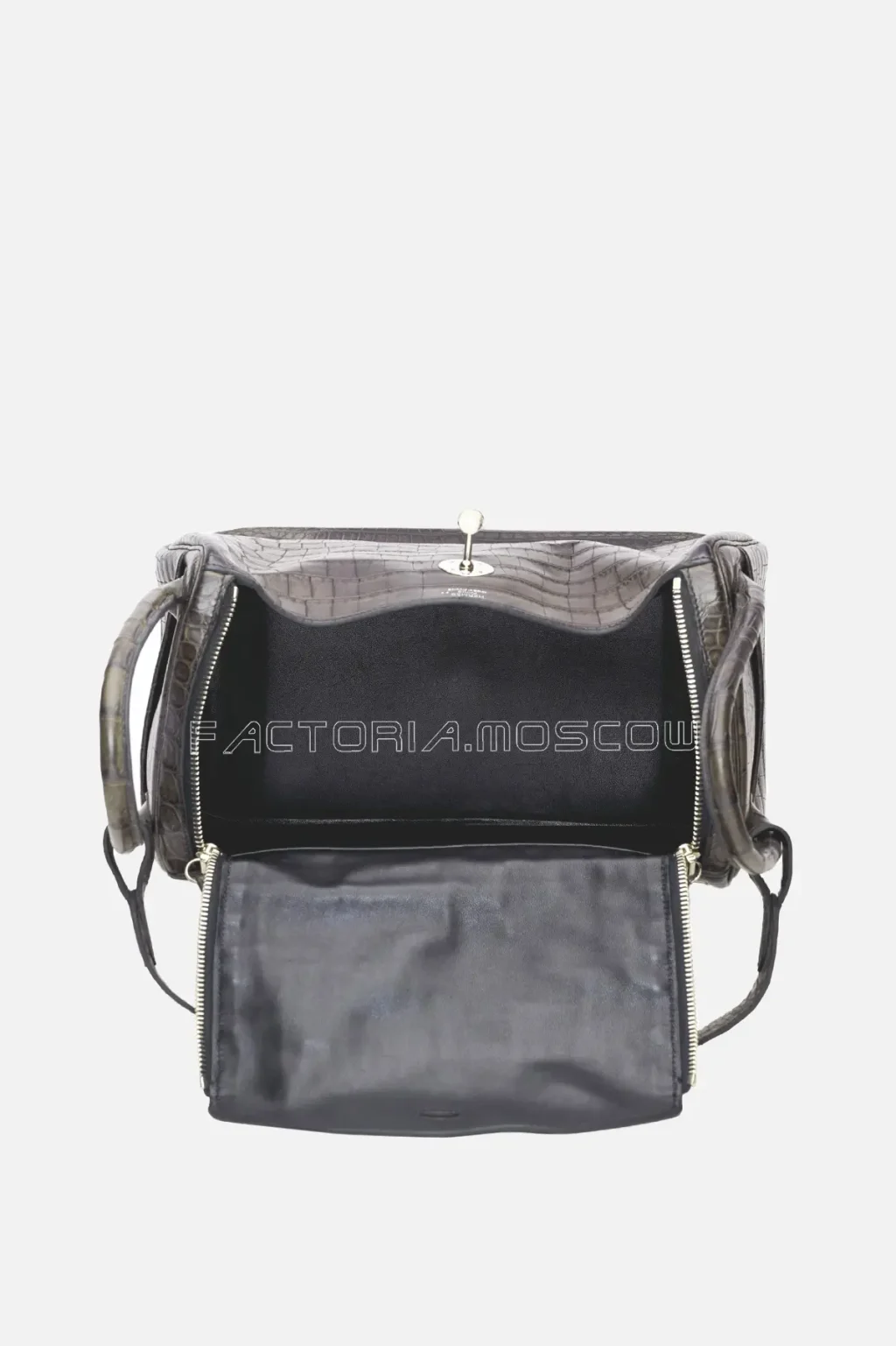 Hermès Lindy 30 Matte Graphite Niloticus Crocodile PHW