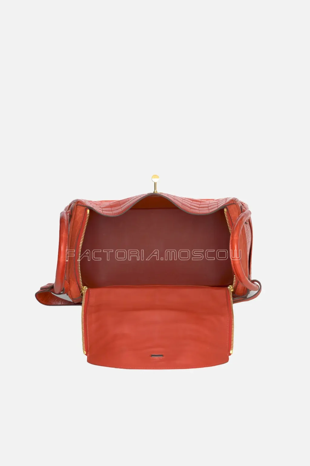 Hermes Lindy 30 Matte Geranium Niloticus Crocodile GHW