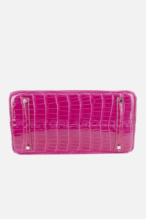 Hermès Birkin 35 Porosus Crocodile Colour Rose Scheherazade PHW