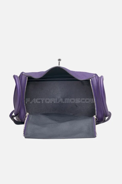 Hermes Lindy 30 Ultraviolet/Bleu Indigo Togo PHW