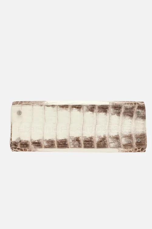 Hermès Kelly Retourne 32 White Matte Niloticus Crocodile Himalaya PHW