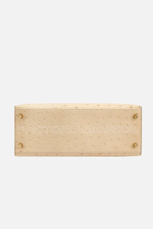 Hermès Kelly Sellier 28 Parchemin Ostrich GHW