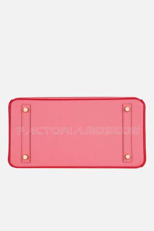Hermès Special Order (HSS) Birkin 30 Rose Azalee and Rouge de Coeur Epsom Permabrass Hardware