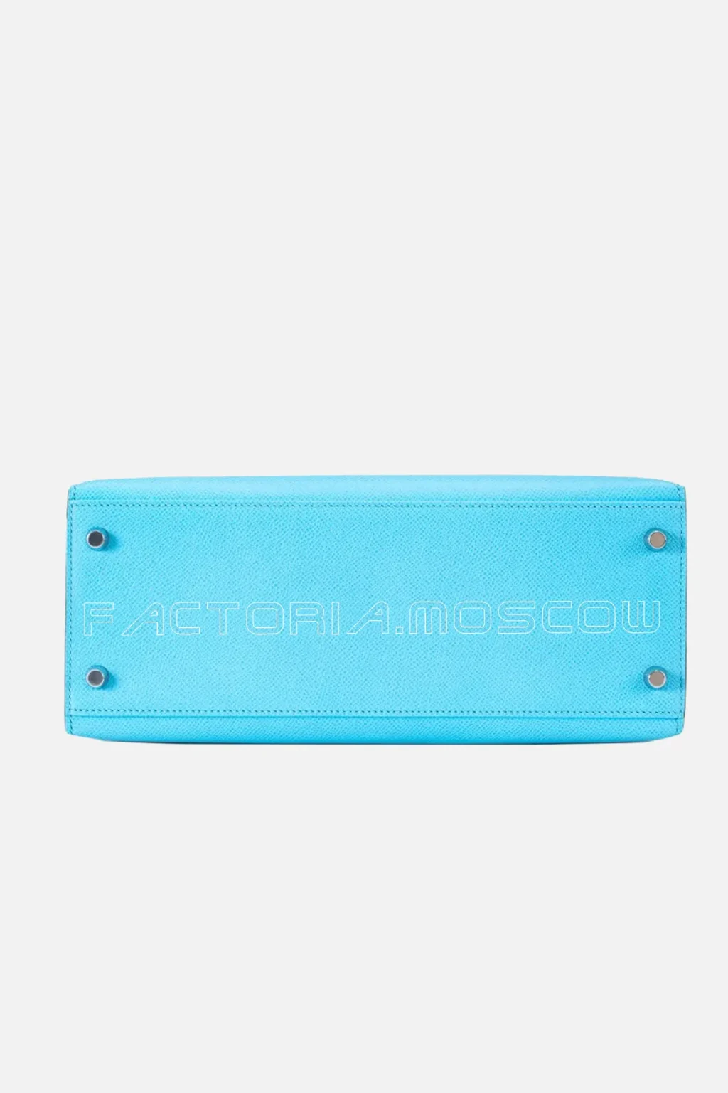 Hermès Kelly Sellier 28 Bleu Céleste Epsom PHW
