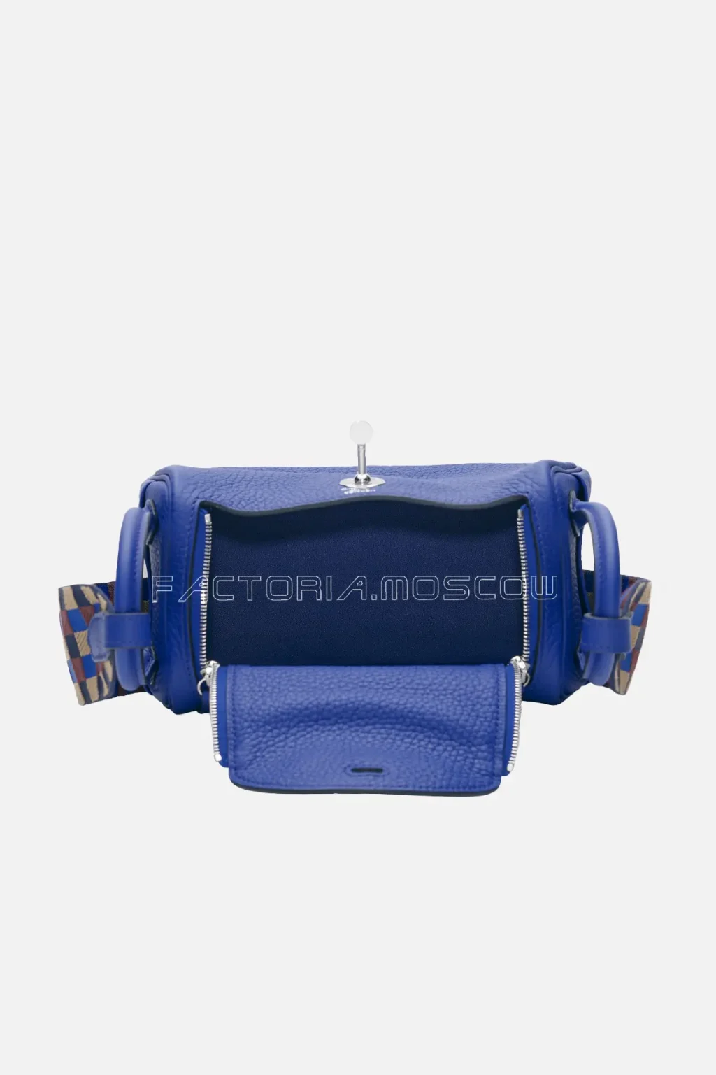 Hermès Lindy Mini 19 Clemence Bleu Royal PHW