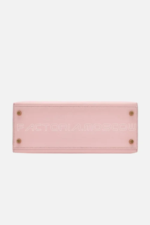 Hermès HSS Kelly Sellier 28 Rose Sakura/Gris Perle Chèvre Verso Brushed GHW