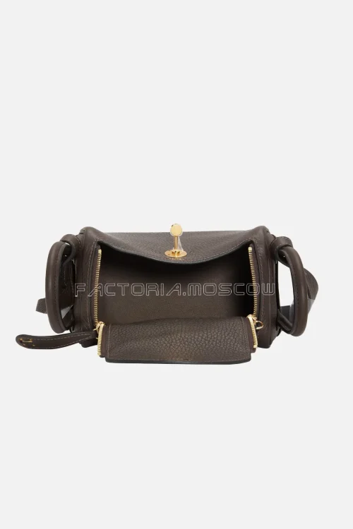 Hermès Lindy Mini 19 Clemence Ebene GHW
