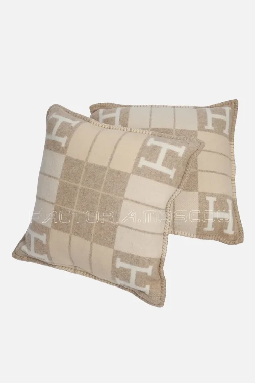 Hermes Cushion Avalon III PM H Camomille / Coco Throw Pillow Set of 2