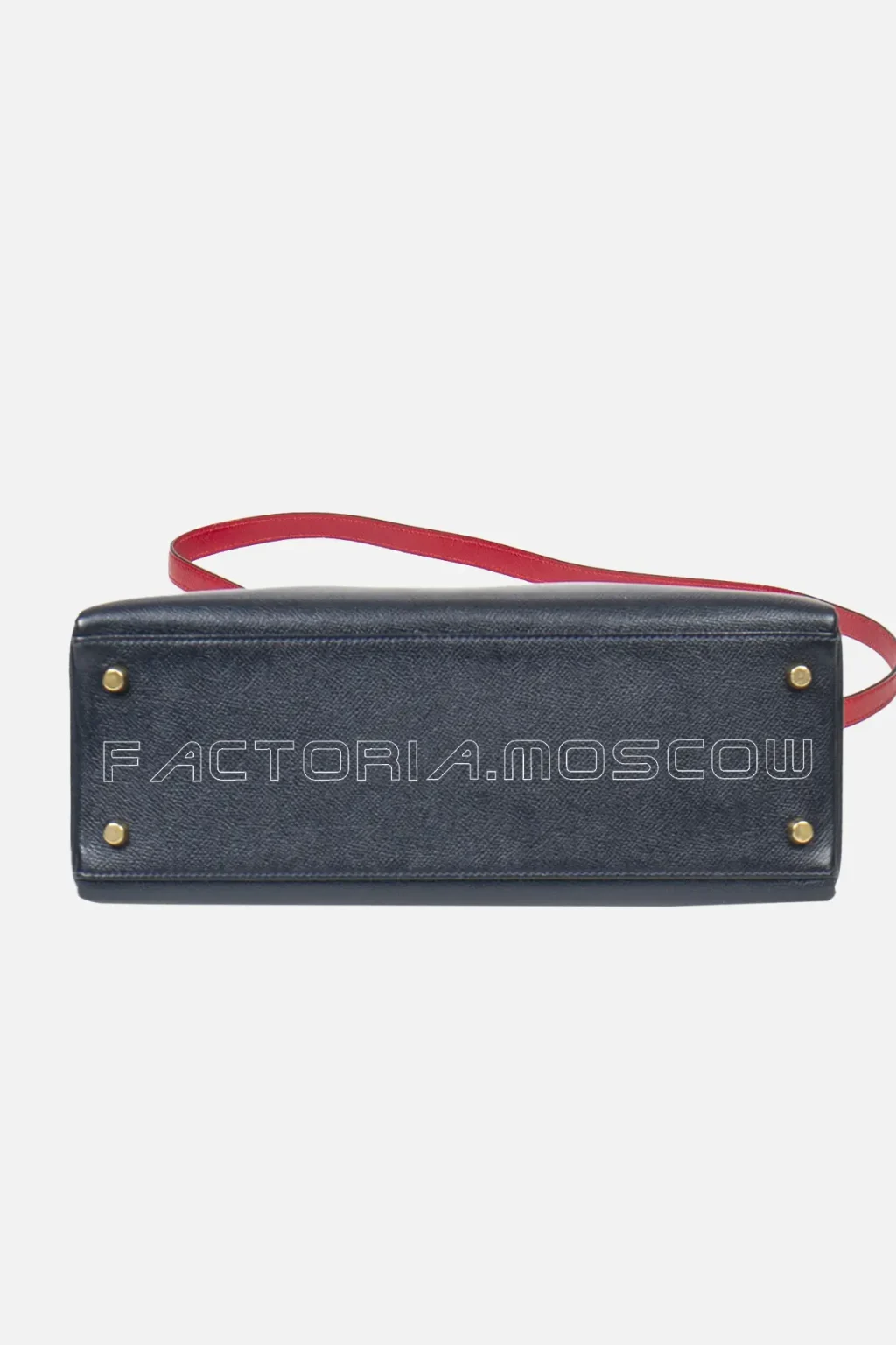 Hermes Kelly Retourne 32 Epsom Bi-Color Colour Navy Blue And Red GHW