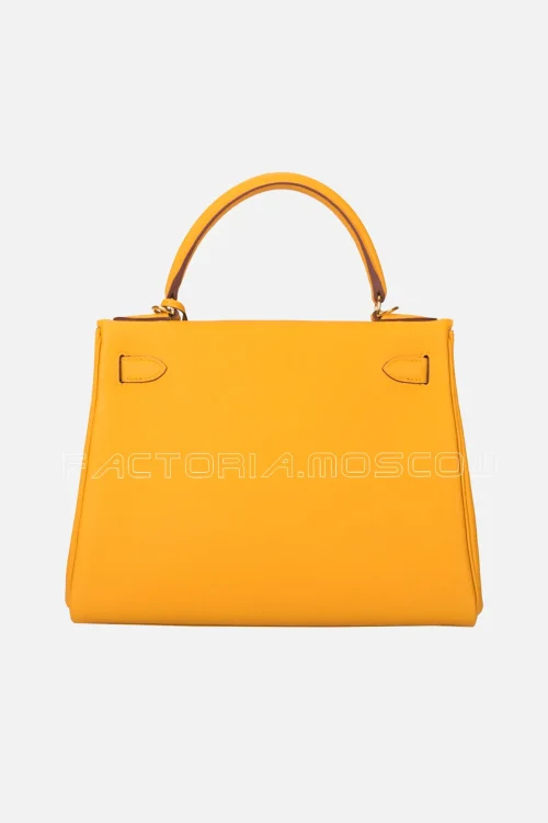 Hermès Kelly Retourne 28 Togo Leather Colour Jaune Ambre GHW