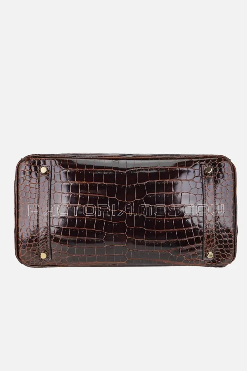 Hermes Birkin 35 Bag Cocoan Porosus Crocodile GHW