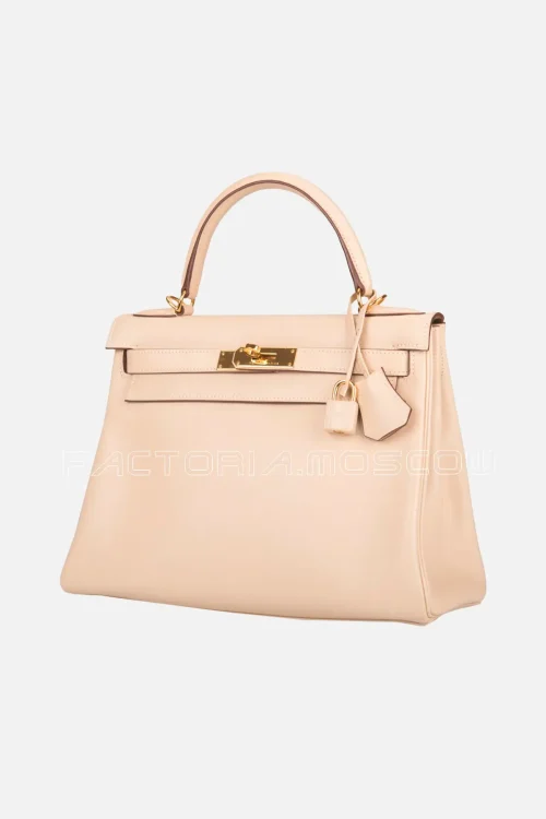 Hermès Kelly Retourne 28 Swift Leather Colour Parchemin GHW