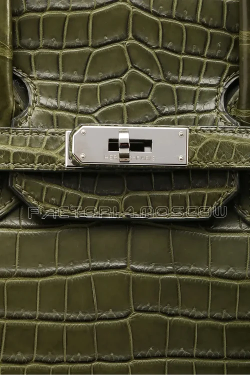 Hermes Birkin 35 Vert Veronese Porosus PHW