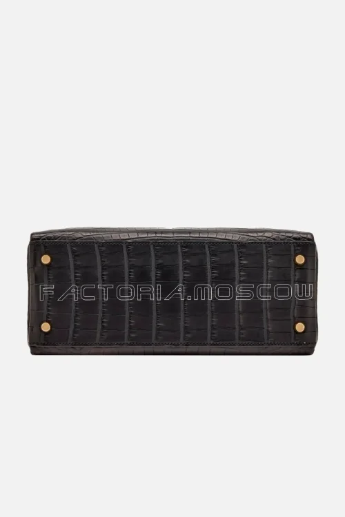 Hermès Kelly Retourne 28 Matte Alligator Colour Black GHW
