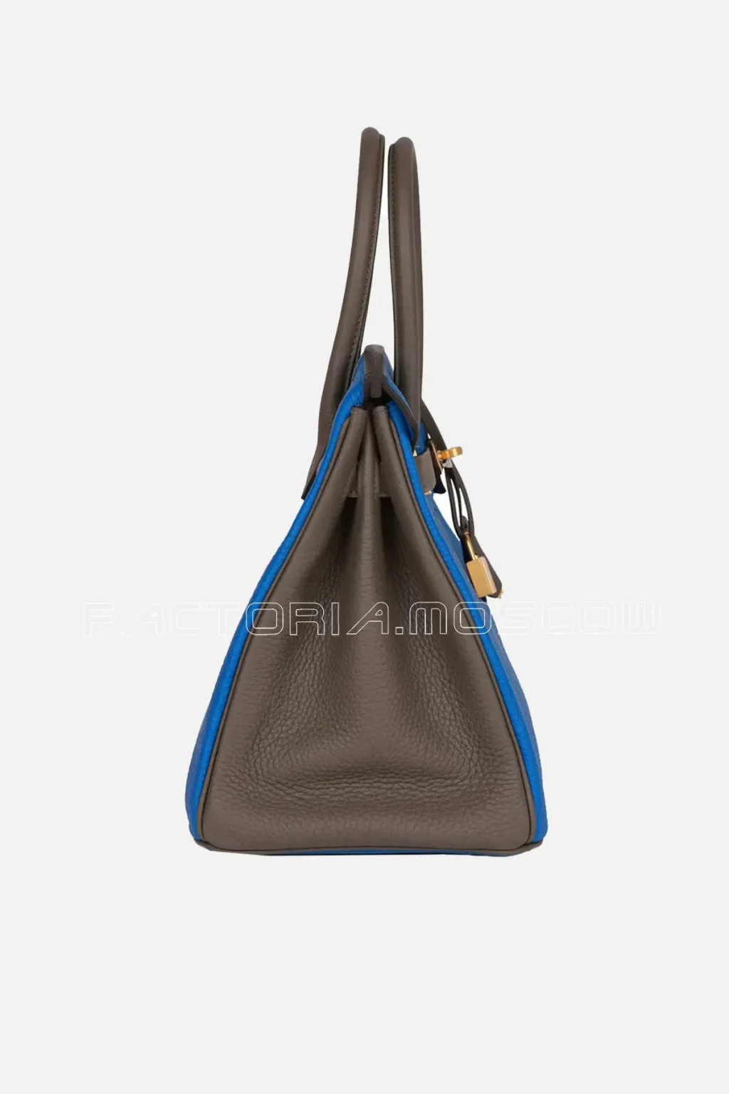 Hermès Special Order (HSS) Birkin 30 Bleu Electric and Etain Clemence Brushed GHW