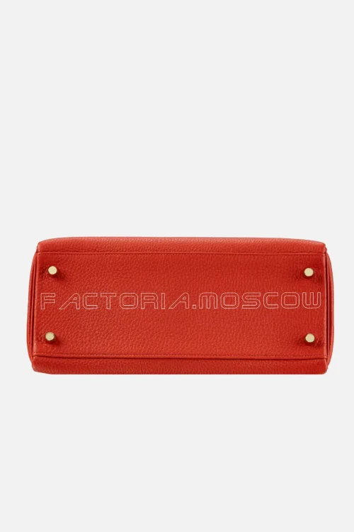 Hermès Kelly Retourne 28 Clemence Colour Brique GHW