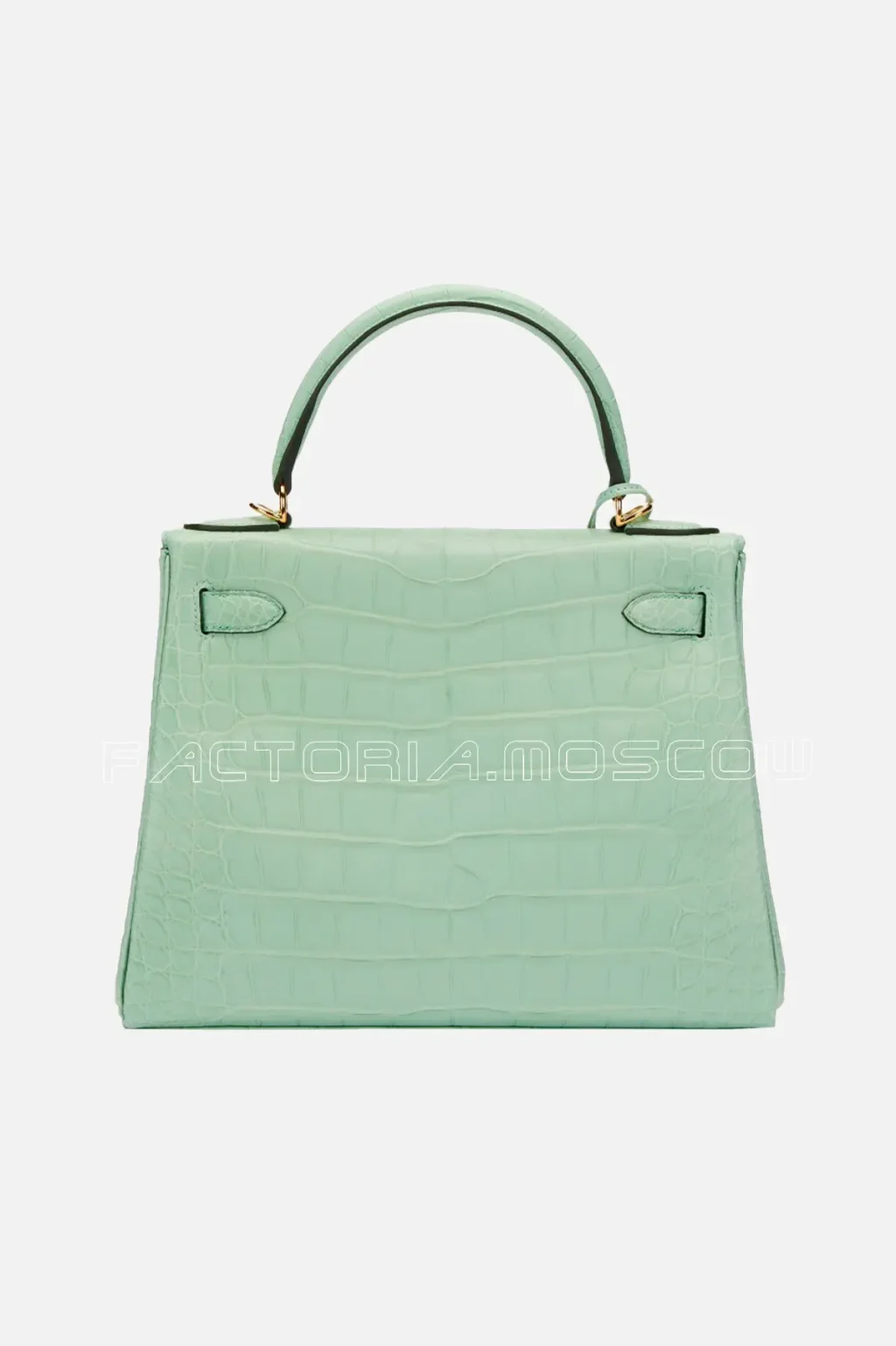 Hermès Kelly Retourne 28 Matte Alligator Colour Vert D'Eau GHW