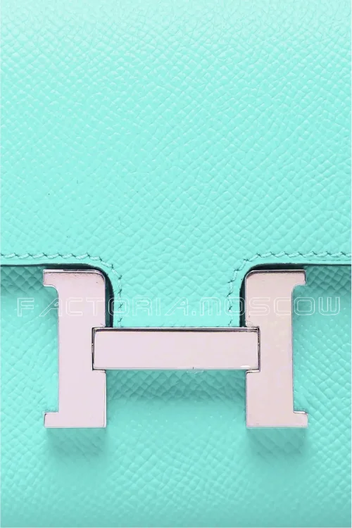 Hermes Constance Wallet Epsom Blue Lagoon Hardware Phw