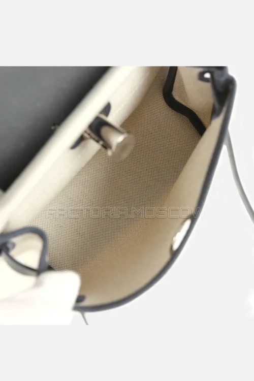 Hermès Herbag Zip 20 Mini Ecru And Bleu Glacier Toile H Canvas And Ardoise Vache Hunter PHW
