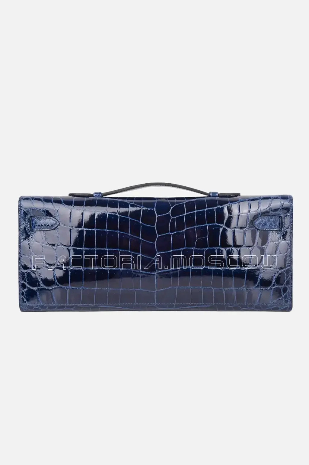 Hermes Kelly Cut Clutch Blue Sapphire Crocodile GHW
