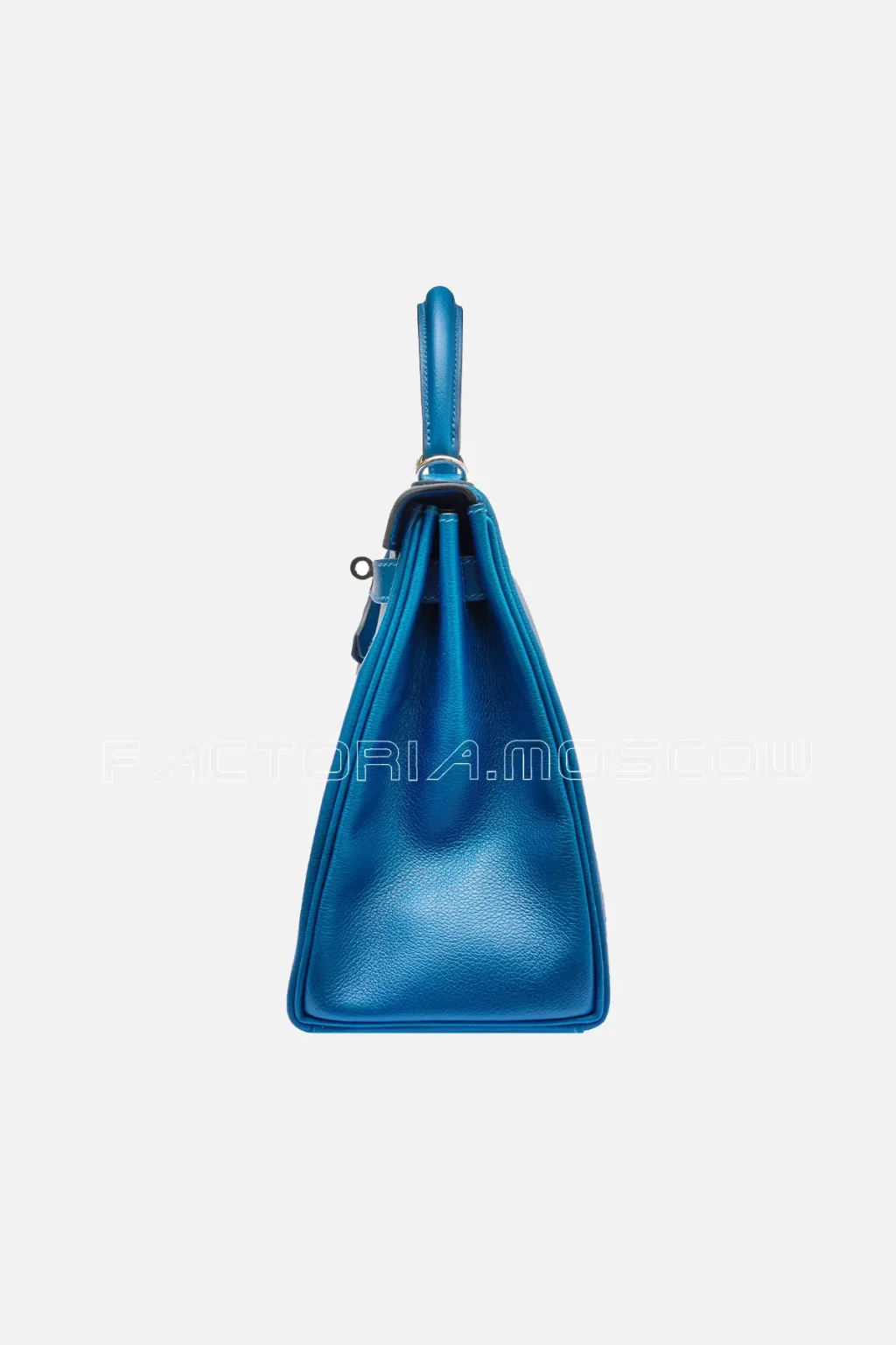 Hermès Kelly Retourne 28 Evercolor Deep Blue And Vert Bosphore Verso PHW