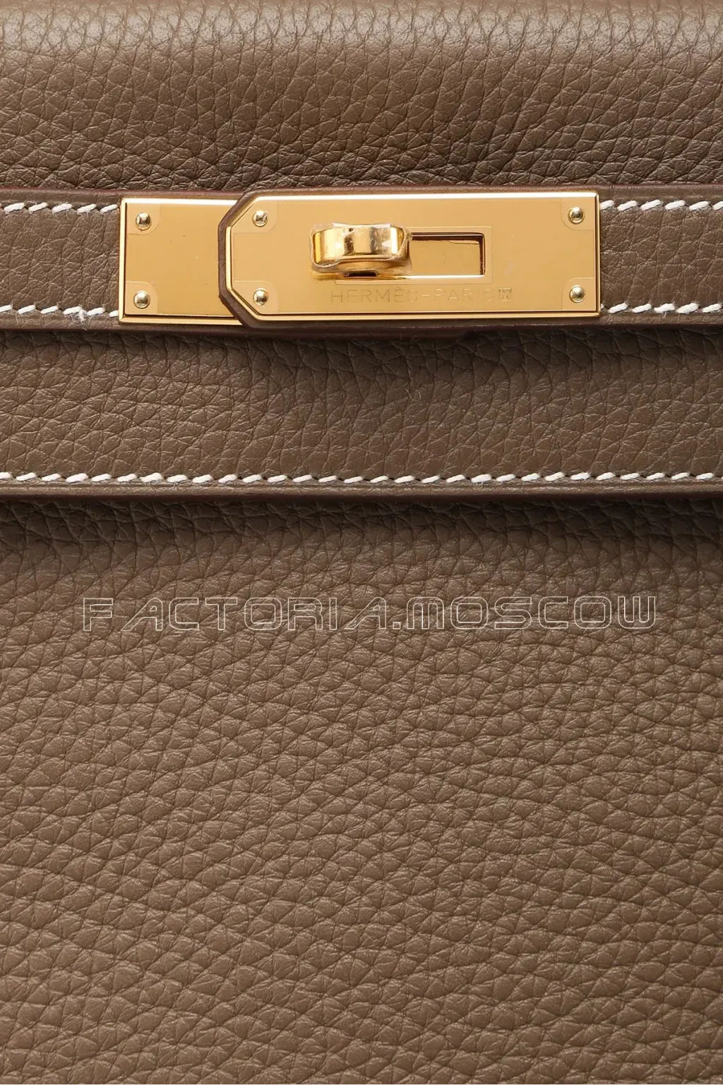 Hermes Kelly 28 Retourne Étoupe Tourillon Clemence GHW