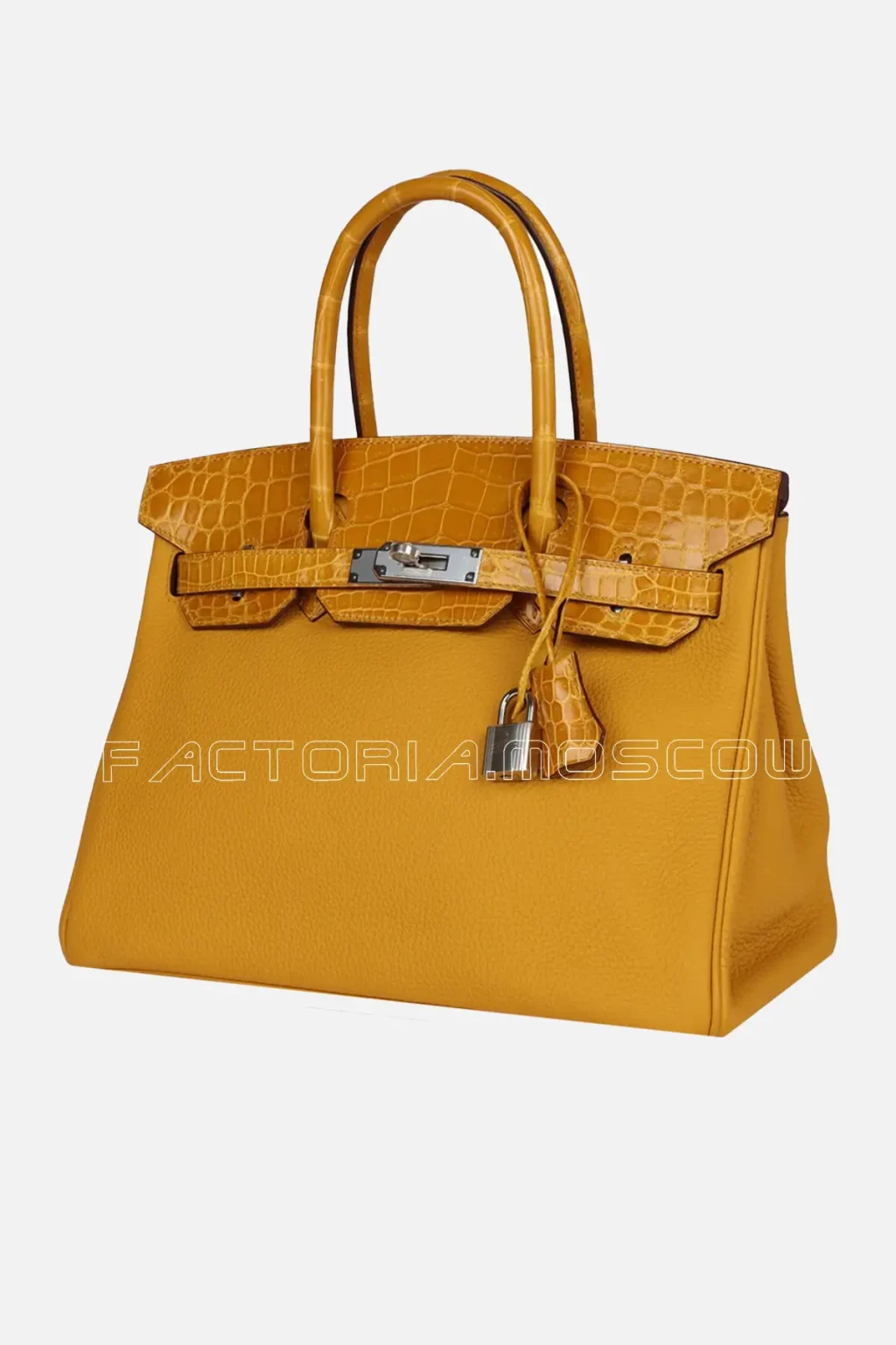 Hermès Birkin 30 Jaune Ambre Shiny Niloticus Crocodile and Togo Touch PHW
