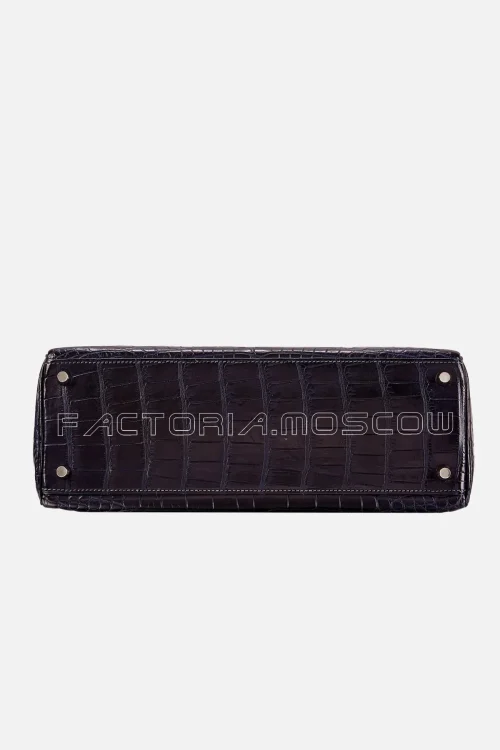 Hermès Kelly Retourne 32 Matte Alligator Colour Bleu Marine PHW