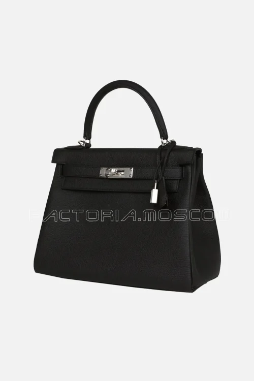 Hermès Kelly Retourne 28 Black Togo PHW