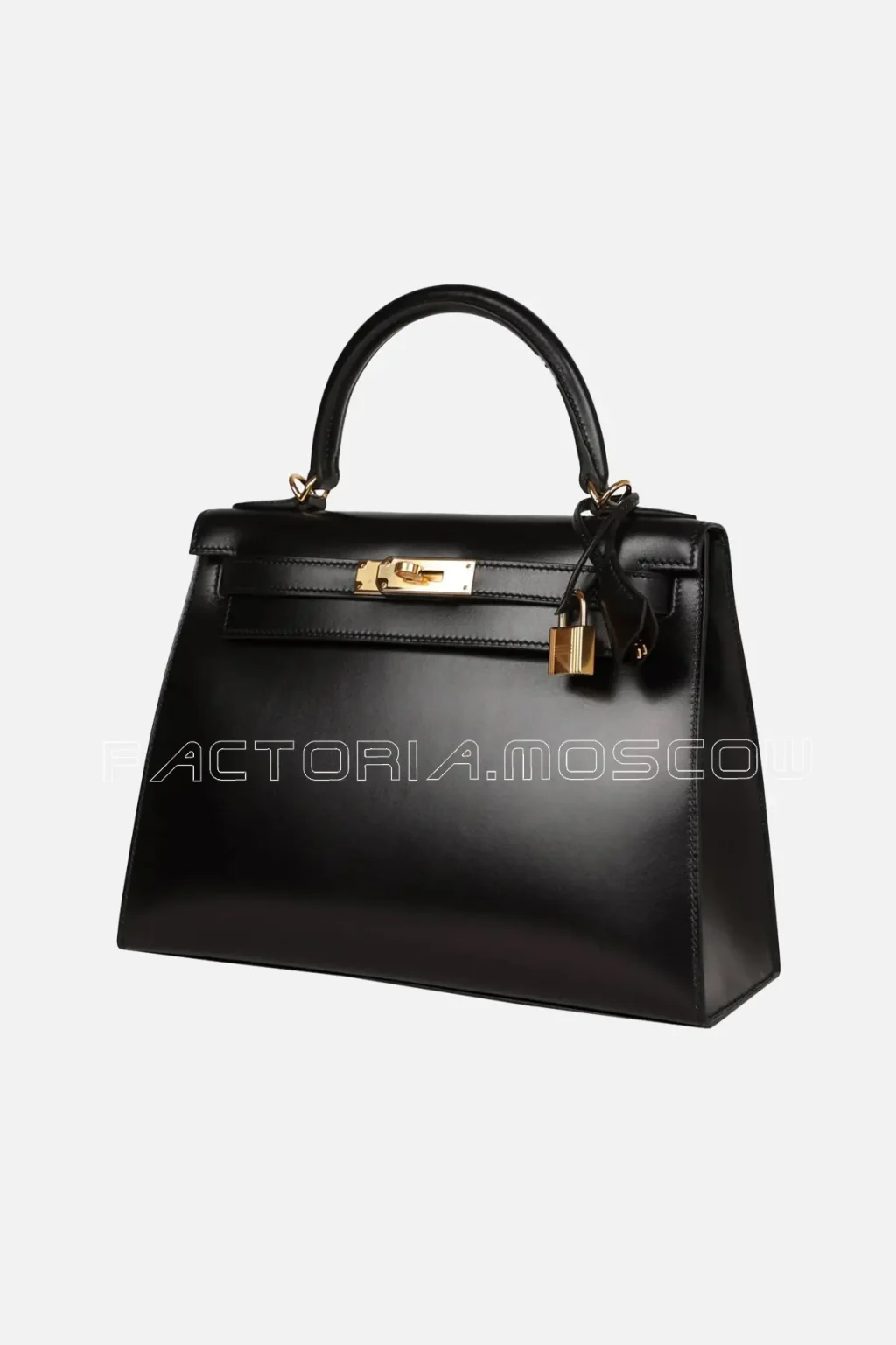 Hermès Kelly Sellier 28 Black Box GHW