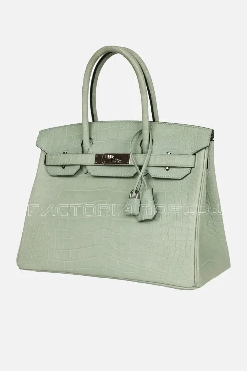 Hermès Birkin 30 Vert D'Eau Matte Alligator PHW