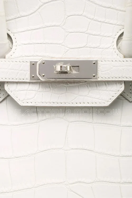 Hermes Birkin 35 Matte Sauge White Alligator PHW