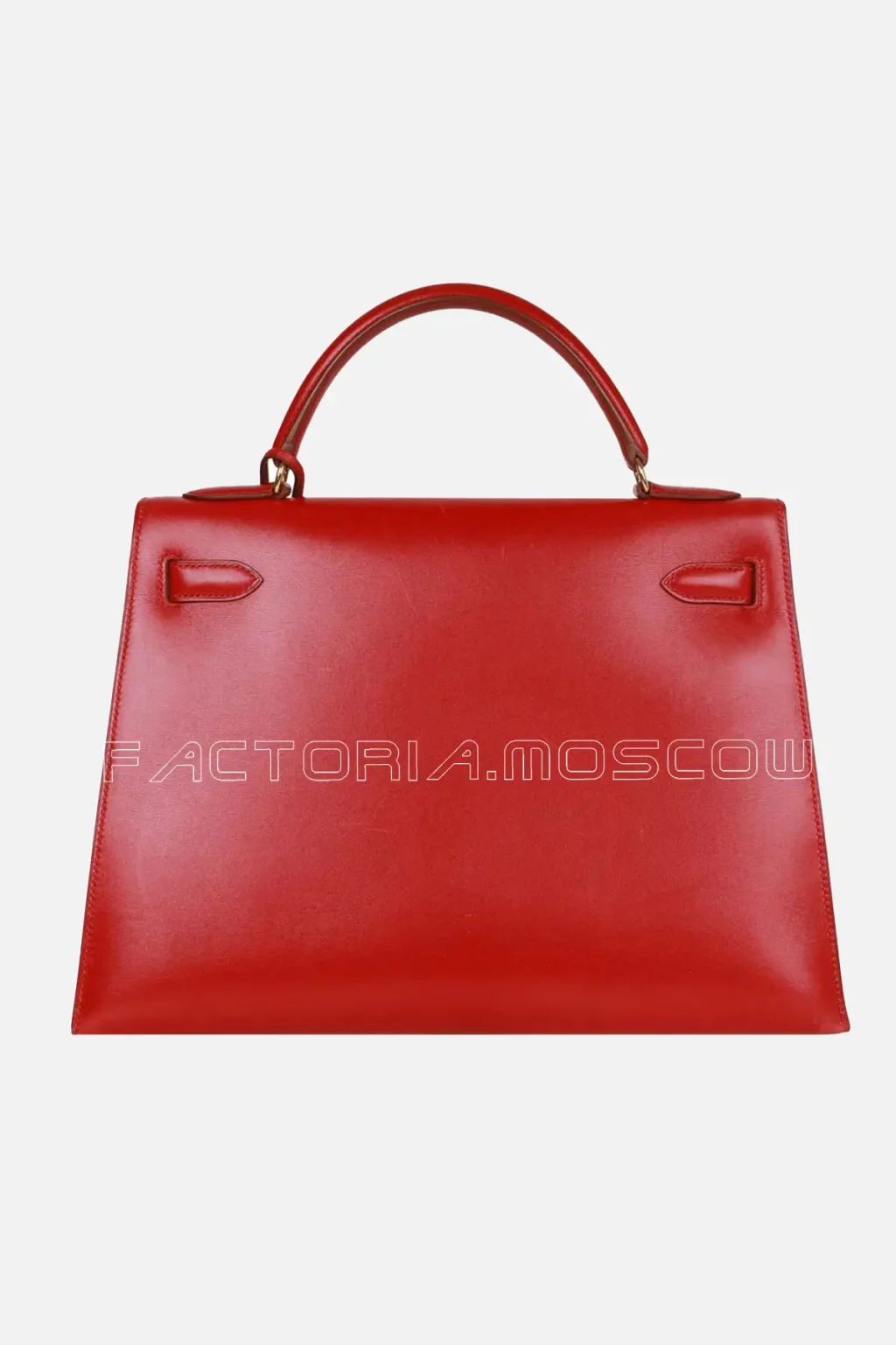 Hermès Kelly Sellier 32 Rouge Vif Box GHW