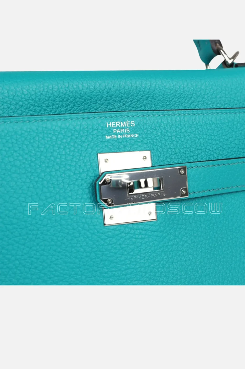 Hermès Kelly Retourne 32 Bleu Paon Clemence PHW